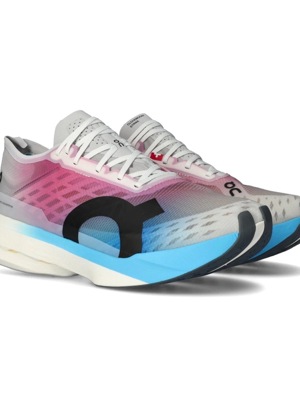 On Running Cloudboom Strike Running Shoes Size 8 - Pink, Black, Blue